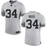 NCAA Ohio State Buckeyes Men's #34 Mitch Rossi Gray Nike Football College Jersey FMS8445VE